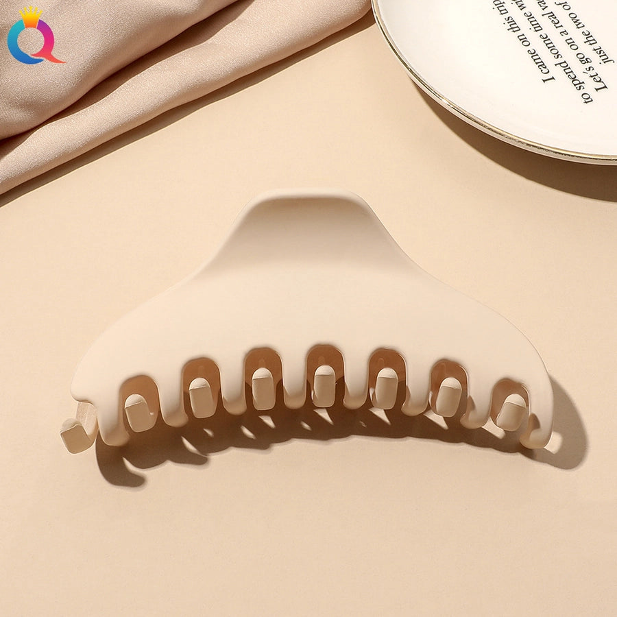 fashion solid color plastic metal hair claws 1 piece