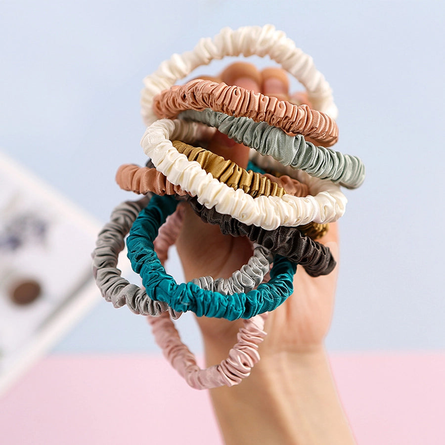 Women's Simple Style Solid Color 100%  Silk Hair Tie