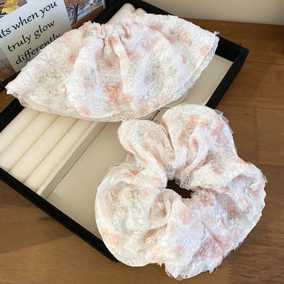 Women's Sweet Geometric Cloth Hair Tie