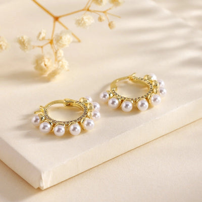 1 Pair Elegant Classical Romantic Solid Color Copper Ear Studs