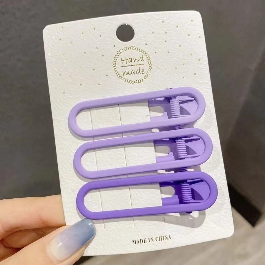 retro geometric metal stoving varnish hair clip