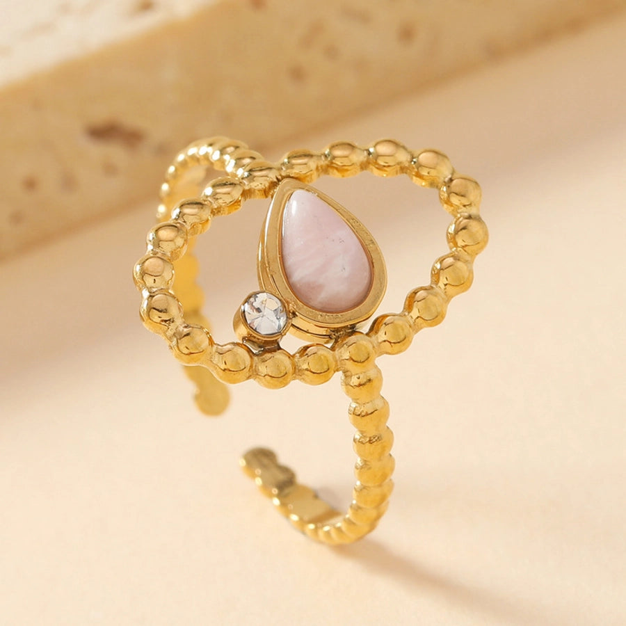 Jewelry Elegant Water Droplets Titanium Steel Open Rings