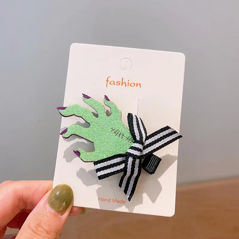 Halloween Cool Style Girl'S Pumpkin Cat Ghost Felt Hair Clip