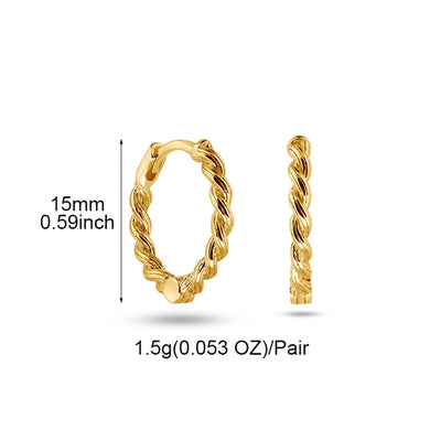1 Pair Casual Simple Style Solid Color Copper Earrings