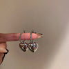 retro c shape solid color metal plating women's earrings 1 pair