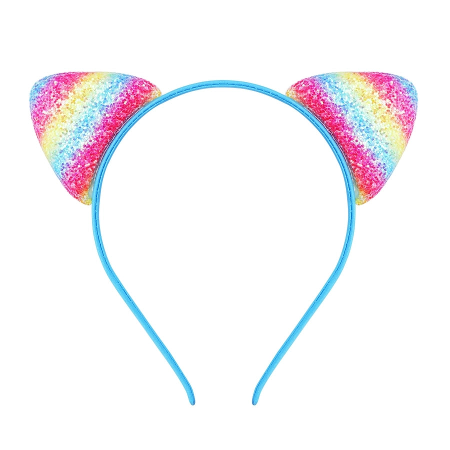 cute cat ears cloth sequins hair band 1 piece