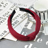 wide-brimmed fabric knit cross knotted headband nhof150088