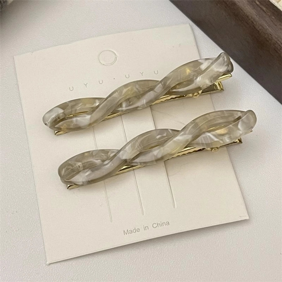 women's simple style twist acetic acid sheets hair clip