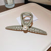 elegant geometric alloy inlay artificial pearls hair claws 1 piece