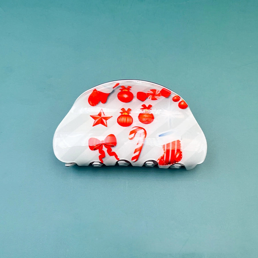 Christmas Basic Women's Christmas Tree Deer PVC Hair Claws