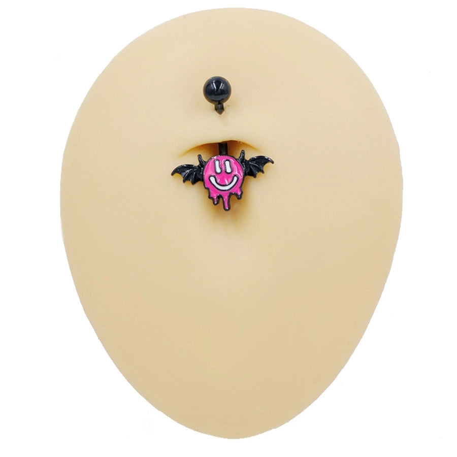 1 Piece Lip Rings Sexy Classic Style Heart Shape Smile Face Butterfly Pure Titanium Titanium Alloy Epoxy Plating Acrylic Rhinestones Glass White Gold Plated Belly Rings