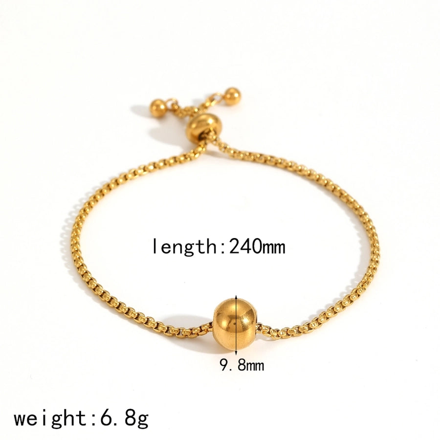 Jewelry IG Style Classic Style Round 304 Stainless Steel 18K Gold Plated Polishing Plating Jewelry Set