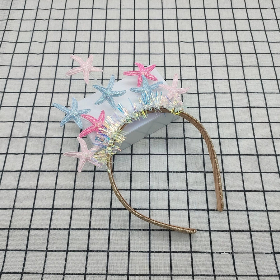 Step-in party headband sequined five-pointed star  hair accessories Festival children's hair accessories props