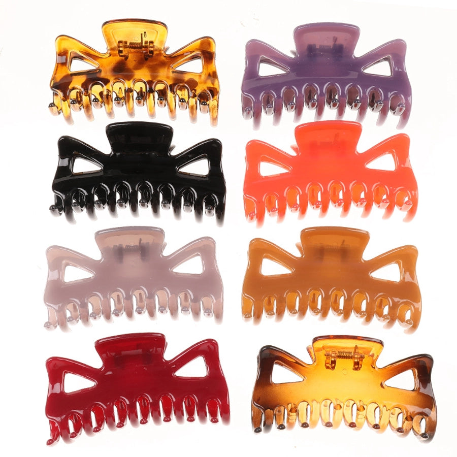 fashion geometric plastic resin stoving varnish hair claws 1 piece