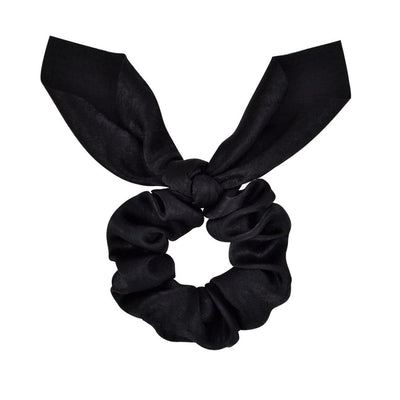 fashion simple solid color rabbit ears knot satin headdress head rope