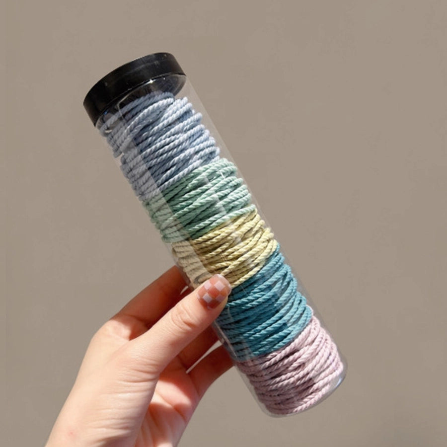 Canned rubber band women's tie head high elastic durable hair rope tie head  new rubber band high ponytail hair rope hair ring