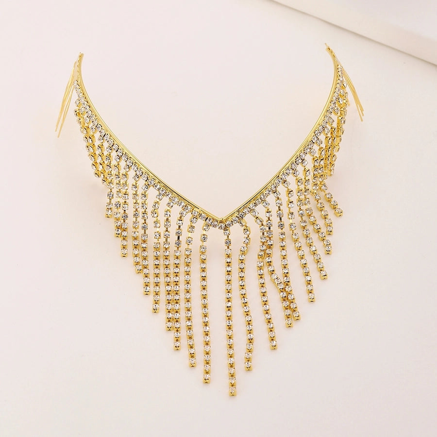 exaggerated geometric rhinestone plating rhinestones hair band 1 piece