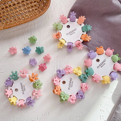 Kid'S Cute Solid Color Arylic Stoving Varnish Hair Claws