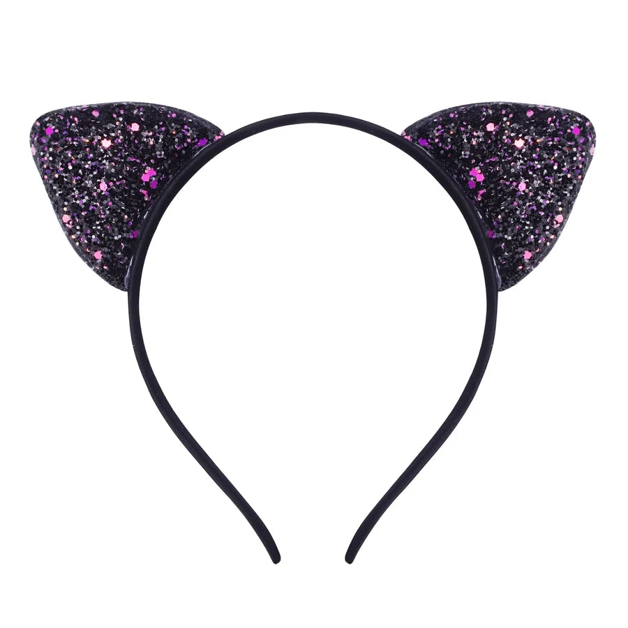 cute cat ears cloth sequins hair band 1 piece