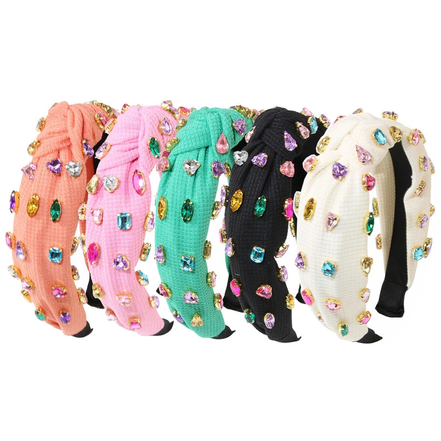 Women's Retro Knot Cloth Handmade Inlay Rhinestones Hair Band