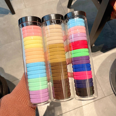 korean version of 20pcs cans high elasticity hair rope without seam rubber bands hair rope hair ring