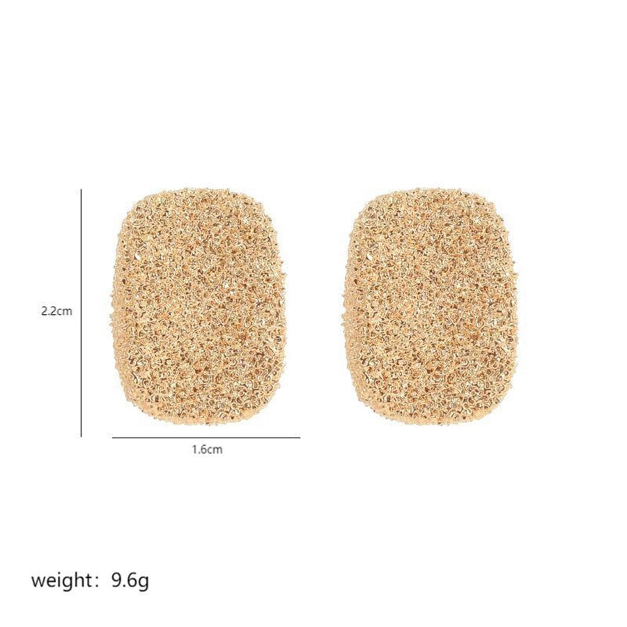 1 Pair Casual Elegant Sexy Geometric Square Copper K Gold Plated Ear Studs