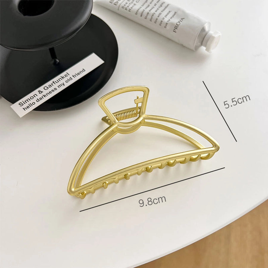 retro geometric alloy plating hair claws