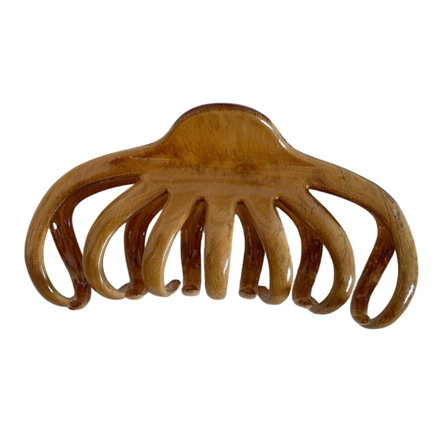 retro solid color hollow out hair claws