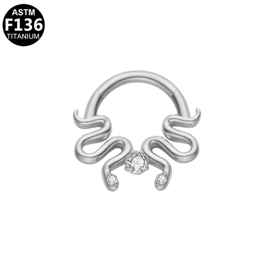 1 Piece Nose Rings & Studs Elegant Luxurious Simple Style Irregular Pure Titanium Titanium Alloy Zircon Ear Cartilage Rings & Studs Nose Rings & Studs