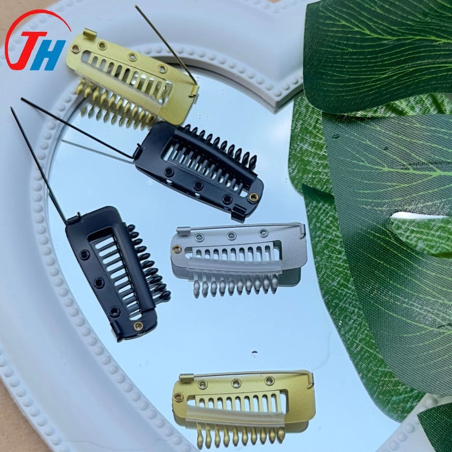 hot sale stainless steel Chunni clip + brooch hat clip wig hair piece stainless steel elastic BB clip