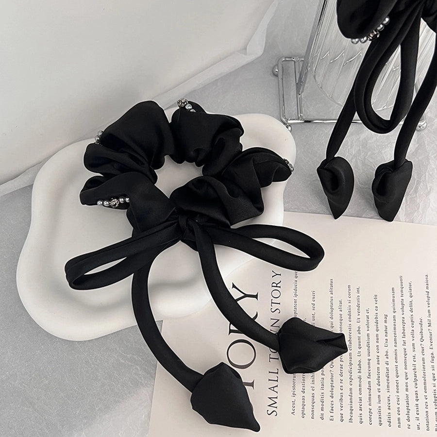 Women's Lady Solid Color Cloth Hair Tie