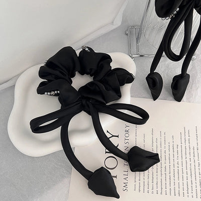 Women's Lady Solid Color Cloth Hair Tie