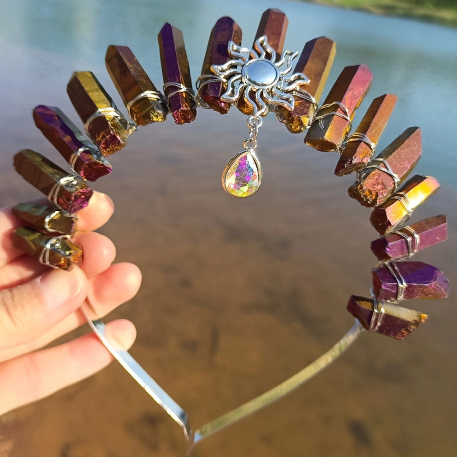 fashion geometric gem handmade plating hair band 1 piece