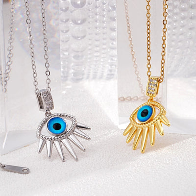 Jewelry Glam Lady Sexy Eye 304 Stainless Steel Copper Pendant Necklace