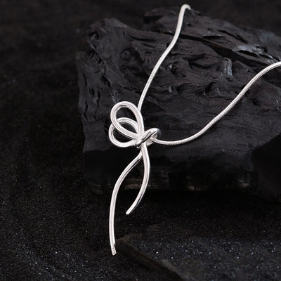 Jewelry Simple Style Bow Knot Copper Necklace