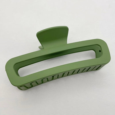 Simple square frosted rubber paint clip large small size back head high horsetail shark clip hair accessories hair clip