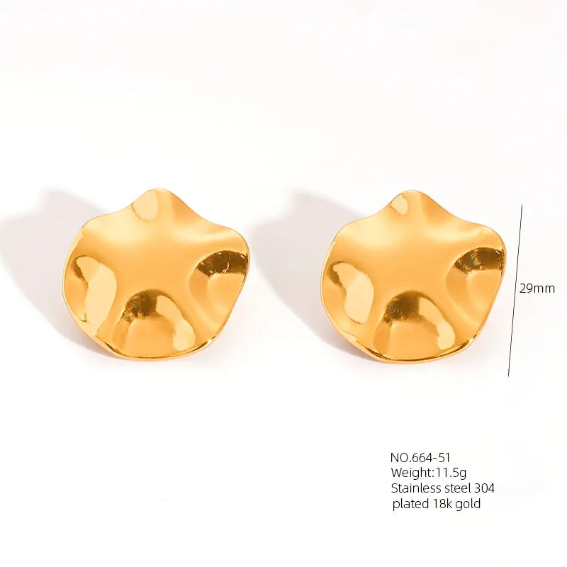 1 Pair Casual Simple Style Classic Style Geometric Square 304 Stainless Steel 18K Gold Plated Imitation Gold  Ear Studs