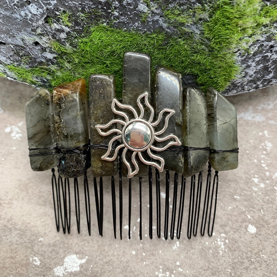 fashion sun crown crystal insert comb 1 piece