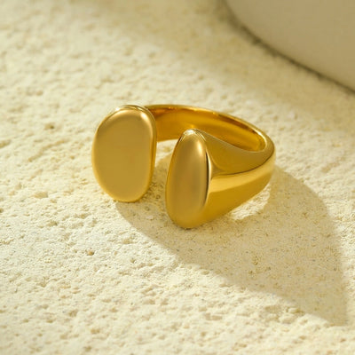 Jewelry Elegant Geometric 304 Stainless Steel Plating Open Rings