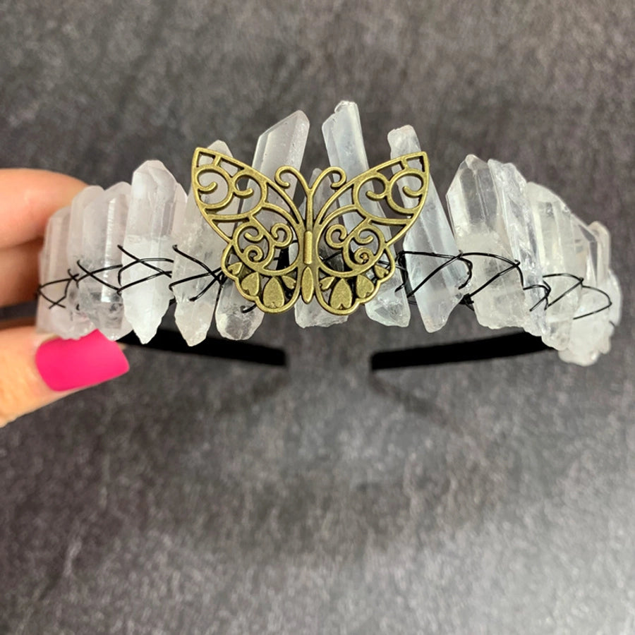 simple style flower crystal inlay crystal hair band