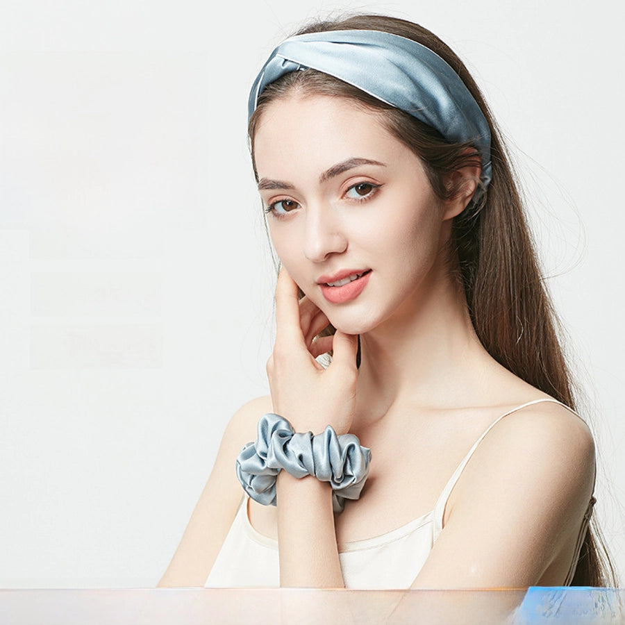 Strictly Selected 19 Mm Silk Hair Band Hair Ring Head Flower 100%  Silk Large Intestine Hair Ring Bright Color Hair Accessories Light Luxury Gift