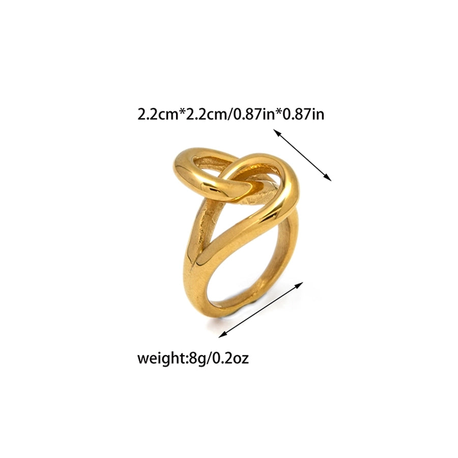 Jewelry Retro Simple Style Commute Geometric 304 Stainless Steel 14K Gold Plated Rings