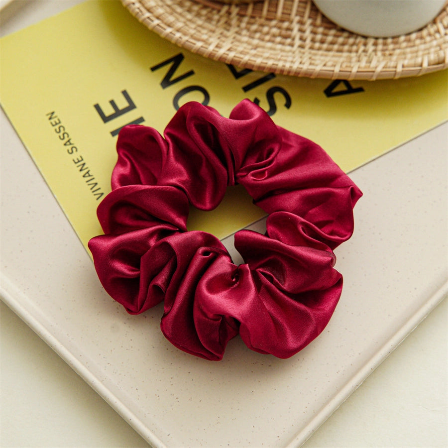 simple style solid color cloth handmade hair tie