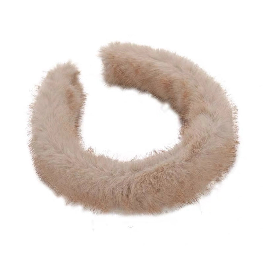 Women's Lady Solid Color Wool Hair Band
