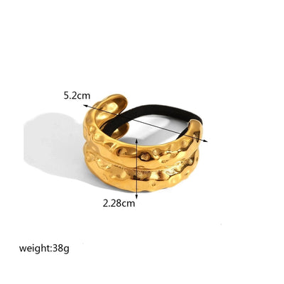 Women's Casual Modern Style C Shape Starfish Bow Knot 304 Stainless Steel Shiny Metallic Hair Tie