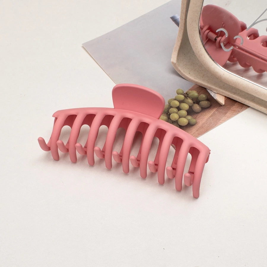 simple style solid color plastic resin spray paint hair clip 1 piece