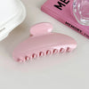 French style solid color elegant semicircle shark clip summer fashion acrylic grip large pink hair updo hairpin