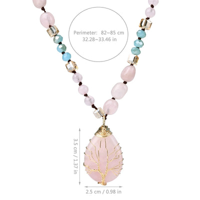 Handmade Sweet Water Droplets Heart Shape natural stone Pendant Necklace In Bulk