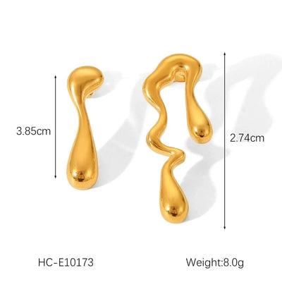 1 Pair IG Style French Style Heart Shape Bow Knot Thread 304 Stainless Steel Titanium Steel 18K Gold Plated Ear Studs