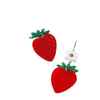 Fashionable simple  fresh sweet cute fruit strawberry earrings ear hook eardrops earrings for women